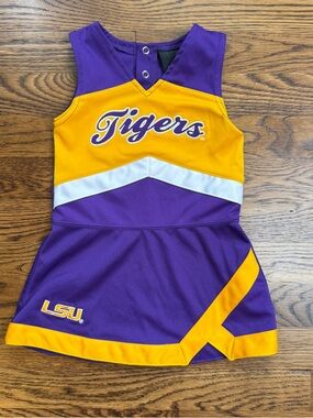 Gen 2 Girls Purple & Gold LSU Tigers Football Basketball Cheerleader Dress 2T